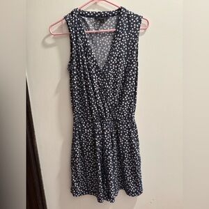 Banana Republic Navy and White Floral Romper